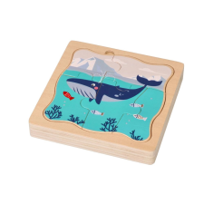  Réteges puzzle - sarkvidéki állatok puzzle, kirakós