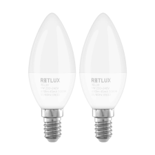 RETLUX REL 34 LED C37 izzó 5W 430lm 3000K E14 - Meleg fehér (2db) (REL 34) izzó