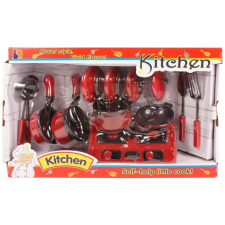 ReToys Edénykészlet tűzhellyel 13 darabos  Ajánlott 3-6 éves korig lányoknak (31054) konyhakészlet