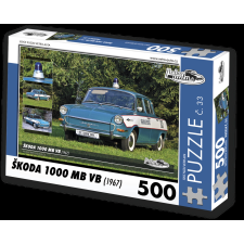 Retro autó kirakós játék Škoda 1000 MB VB 1967 puzzle, kirakós