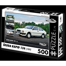 retro autók puzzle ŠKODA RAPID 136 (1988) 500 darabos puzzle, kirakós
