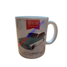  Retro autós (kék Wartburg) bögre bögrék, csészék