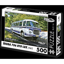 Retro autós puzzle busz Škoda 706 RTO LUX (1967) puzzle, kirakós