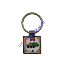  Retro autós (zöld Skoda) kulcstartó kulcstartó