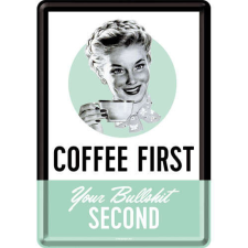  RETRO Coffee First Üdvözlőkártya party kellék