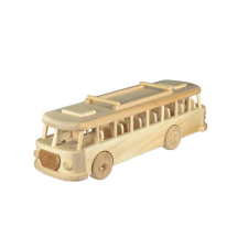 Retro fa busz játék autópálya és játékautó