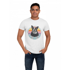  Retro Frenchie - Férfi Póló