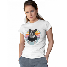  Retro Frenchie - Női Póló női póló