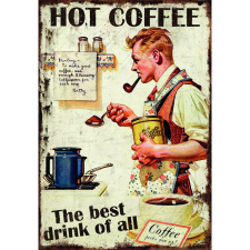 Retro-Gift hűtőmágnes Hot Coffee 9 cm x 6,5 cm hűtőmágnes