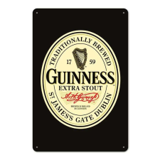  RETRO Guinness – Label – Fémtábla dekoráció