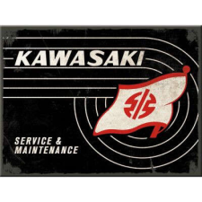 RETRO Kawasaki Tank Logo Black - Hűtőmágnes hűtőmágnes