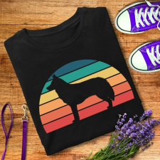  Retro naplemente - husky női póló női póló