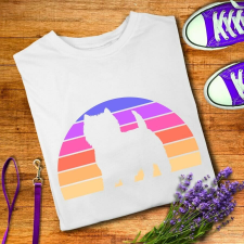  Retro naplemente - westie férfi póló férfi póló