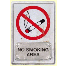  RETRO No Smoking Area Üdvözlőkártya party kellék
