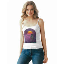  Retro Űrhajós - Női Spagetti Top atléta, trikó