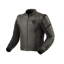 Revit Parallax motoros bőr dzseki oliva sötét motoros kabát