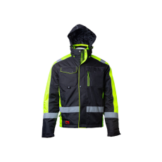 Rewear 169000/CW Téli kabát (fekete/neon sárga, 3XL) Rewear