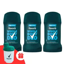 Rexona Men Whole Body Ocean Rush Dezodor Stift 3x50ml + Ajándék Rexona shaker kozmetikai ajándékcsomag