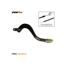 RFX Fékkar RFX Pro standard kemény eloxált fekete/zöld KXF 250 2020 előtt egyéb motorkerékpár alkatrész