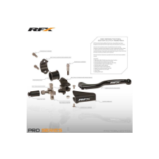 RFX Kuplungkar gumiharang RFX Pro fekete RFX logóval egyéb motorkerékpár alkatrész