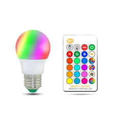 RGB LED e27 Izzólámpa Távirányítóval izzó