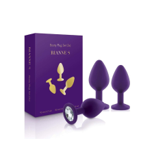 Rianne - 3 részes szilikon análszett (lila) anál