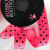 Ribbon Boutique Dekorszalag - pink-fekete pöttyös