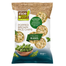 Rice Up barna rizs chips italian basil ízű 60 g előétel és snack