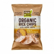 Rice Up bio barna rizs chips kölessel és napraforgóval 25g előétel és snack
