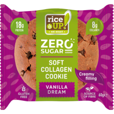 Rice Up Zero kollagén-fehérje gluténmentes vanília ízű keksz 60 g pékárú