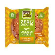 Rice Up zero kollagén, protein keksz karamell ízű 60 g vitamin és táplálékkiegészítő