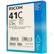 Ricoh 405762 Gélpatron SG 3100SNw, SG 7100DN nyomtatókhoz, RICOH Type GC41C kék, 2,2K (TORGC41C) nyomtatópatron & toner