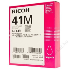 Ricoh 405763 Gélpatron SG 3100SNw, SG 7100DN nyomtatókhoz, RICOH Type GC41M vörös, 2,2K (TORGC41M) nyomtatópatron & toner