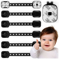 Ricokids Gyerek biztonsági zár szekrényekhez Ricokids 798202 6 db fekete bababiztonság