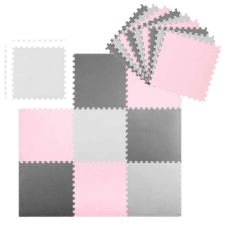 Ricokids Szivacs puzzle 180x180cm (9db) #szürke-rózsaszín játszószőnyeg