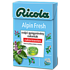 Ricola Alpin Fresh Gyógynövényes Cukormentes Cukorka 40g csokoládé és édesség