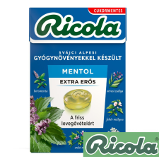 Ricola Extra Erős Mentol - 40g csokoládé és édesség