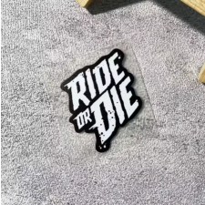  RideorDie matrica 5x4cm Fehér autó dekoráció