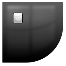 Riho Basel Black 451 íves 90x90 fényes fekete akril zuhanytálca DC98160 kád, zuhanykabin