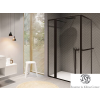 Riho Lucid GD203 130x90 matt fekete zuhanykabin GD213B090
