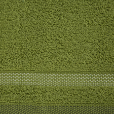  Riki csíkos pamut törölköző Olívazöld 70x140 cm lakástextília