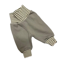 Rikidor Bébi Pamut Pocak Nadrág - Khaki/Barna Csíkos Passzéval 56 babanadrág