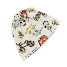 Rikidor Pamut Sapka - Járműves "1" babasapka, sál