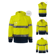 Rimeck ADL5V2 HV GUARD 4 az 1-ben jól láthatósági kabát (sárga, 3XL)
