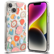 Ringke Fusion Design páncélozott tok gélkerettel iPhone 14 Plus átlátszó (virágos) (FD637E31) tok és táska