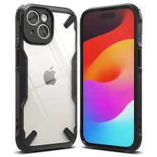 Ringke Fusion X ütésálló hátlaptok iPhone 15 átlátszó-fekete mobiltelefon kellék