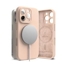 Ringke iPhone 16 Pro Silicone mágneses tok, Pink Sand tok és táska
