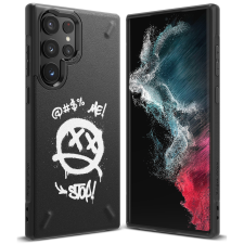 Ringke Onyx Design Design tartós TPU tok Samsung Galaxy S22 Ultra fekete (Graffiti) () tok és táska