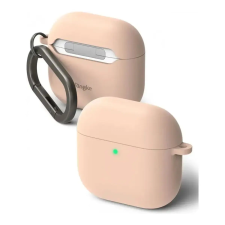 Ringke Silicone - AirPods 4 tok, rózsaszín fülhallgató, fejhallgató tok