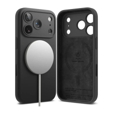 Ringke Silicone Magnetic - iPhone 17 Pro telefon tok, fekete tok és táska